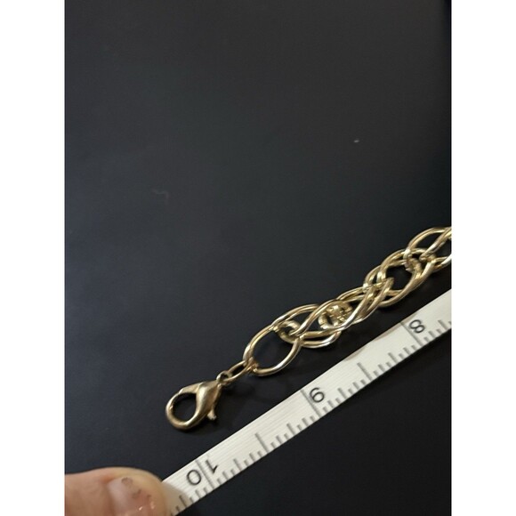 Silver 10” Bracelets With White Red Beads - Picture 4 of 4